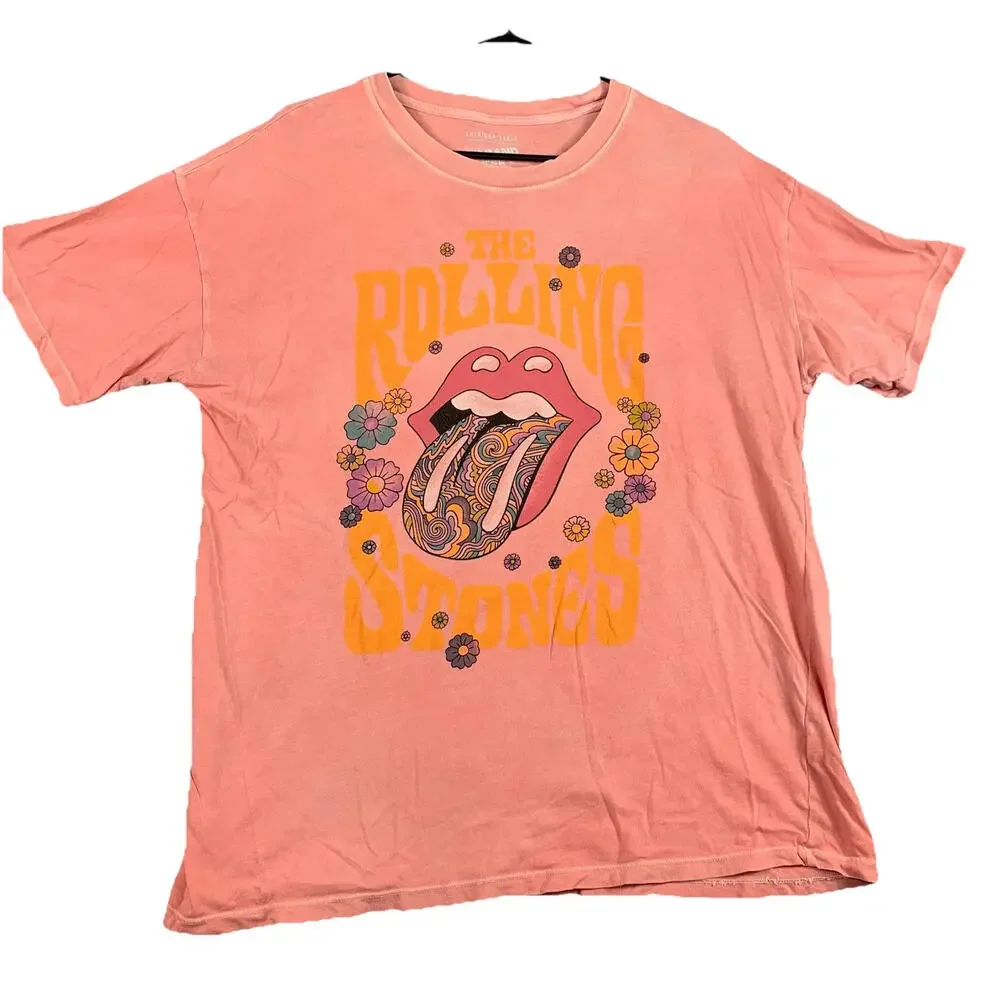 The Rolling Stones Shirt Womens M 100% Cotton American Eagle Retro Band Tee - Picture 1 of 7